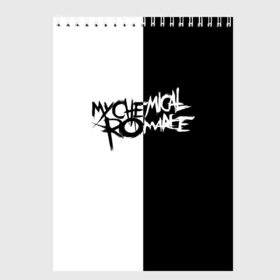 Скетчбук с принтом My Chemical Romance , 100% бумага
 | 48 листов, плотность листов — 100 г/м2, плотность картонной обложки — 250 г/м2. Листы скреплены сверху удобной пружинной спиралью | music | my chemical romance | rock | боб брайар | джеймс дьюис | джерард уэи | майки уэи | музыка | рок | рэй торо | фрэнк айеро