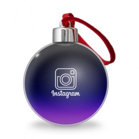 Ёлочный шар с принтом INSTAGRAM , Пластик | Диаметр: 77 мм | insta | instagram | instagramm | social | видео | инста | инстаграм | инстаграмм | приложение | социальная сеть | фото