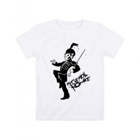 Детская футболка хлопок с принтом My Chemical Romance , 100% хлопок | круглый вырез горловины, полуприлегающий силуэт, длина до линии бедер | music | my chemical romance | rock | боб брайар | джеймс дьюис | джерард уэи | майки уэи | музыка | рок | рэй торо | фрэнк айеро