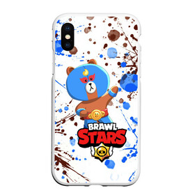 Чехол для iPhone XS Max матовый с принтом BRAWL STARS EL BROWN , Силикон | Область печати: задняя сторона чехла, без боковых панелей | bib | brawl stars | colt | crow | el brown | leon | leon shark | max | moba | sally leon | shark | акула | берли | биби | бравл старс | браун | ворон | жанр | игра | кольт | леон | леон акула | макс | нита | шелли