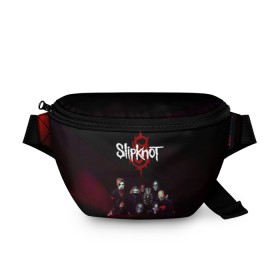 Поясная сумка 3D с принтом Slipknot , 100% полиэстер | плотная ткань, ремень с регулируемой длиной, внутри несколько карманов для мелочей, основное отделение и карман с обратной стороны сумки застегиваются на молнию | slipknot | металл | музыка | рок | слипкнот