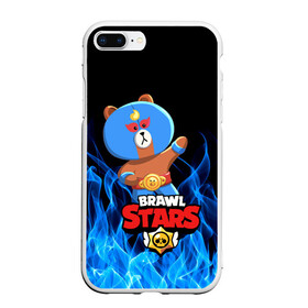 Чехол для iPhone 7Plus/8 Plus матовый с принтом BRAWL STARS EL BROWN , Силикон | Область печати: задняя сторона чехла, без боковых панелей | bib | brawl stars | colt | crow | el brown | leon | leon shark | max | moba | sally leon | shark | акула | берли | биби | бравл старс | браун | ворон | жанр | игра | кольт | леон | леон акула | макс | нита | шелли