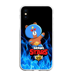 Чехол для iPhone XS Max матовый с принтом BRAWL STARS EL BROWN , Силикон | Область печати: задняя сторона чехла, без боковых панелей | bib | brawl stars | colt | crow | el brown | leon | leon shark | max | moba | sally leon | shark | акула | берли | биби | бравл старс | браун | ворон | жанр | игра | кольт | леон | леон акула | макс | нита | шелли