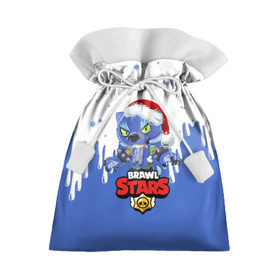 Подарочный 3D мешок с принтом BRAWL STARS ОБОРОТЕНЬ LEON. , 100% полиэстер | Размер: 29*39 см | Тематика изображения на принте: brawl stars | leon | moba | бравл старс | жанр | игра | леон | оборотень | оборотень leon