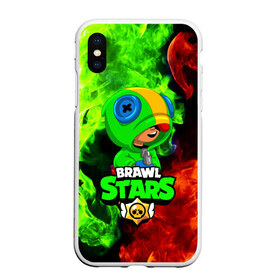 Чехол для iPhone XS Max матовый с принтом BRAWL STARS LEON , Силикон | Область печати: задняя сторона чехла, без боковых панелей | brawl stars | crow | leon | leon shark | sally leon | shark | stars | акула | берли | ворон | леон | леон акула | спайк | эль примо