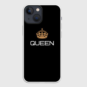 Чехол для iPhone 13 mini с принтом Королева ,  |  | для двоих | королева | корона | парные | подарок девушке | подарок ей | подарок жене