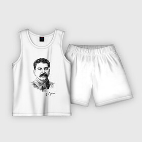 Детская пижама с шортами хлопок с принтом Товарищ Сталин ,  |  | джугашвилли | иосиф виссарионович сталин | иосиф сталин | коба | сталин | товарищ сталин