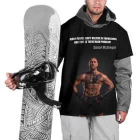 Накидка на куртку 3D с принтом Conor McGregor: Motivation , 100% полиэстер |  | conor mcgregor | motivation | quotes | ufc