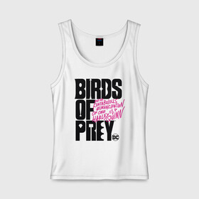 Женская майка хлопок с принтом Birds of Prey logo , 95% хлопок, 5% эластан |  | birds of prey | harley quinn | марго робби | потрясающая история харли квин | харли квин | хищные птицы