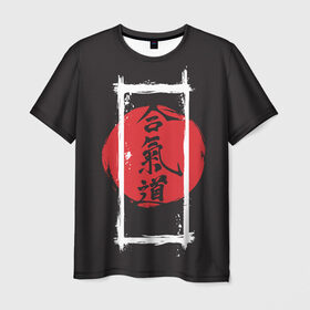 Мужская футболка 3D с принтом Айкидо , 100% полиэфир | прямой крой, круглый вырез горловины, длина до линии бедер | aikido | аикидо | айкидо | восточные единоборства | единоборства | морихей уэсиба