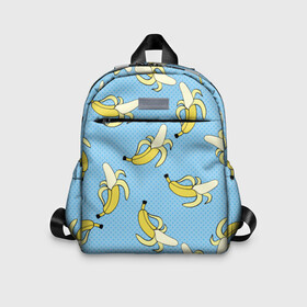 Детский рюкзак 3D с принтом Banana art , 100% полиэстер | лямки с регулируемой длиной, сверху петелька, чтобы рюкзак можно было повесить на вешалку. Основное отделение закрывается на молнию, как и внешний карман. Внутри дополнительный карман. По бокам два дополнительных кармашка | banana | pop art | банан | бананы | поп арт