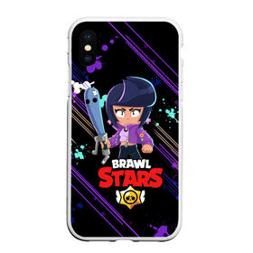 Чехол для iPhone XS Max матовый с принтом BRAWL STARS BIBI , Силикон | Область печати: задняя сторона чехла, без боковых панелей | bib | brawl stars | colt | crow | el brown | leon | leon shark | max | moba | sally leon | shark | акула | берли | биби | бравл старс | браун | ворон | жанр | игра | кольт | леон | леон акула | макс | нита | шелли