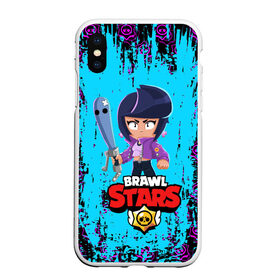 Чехол для iPhone XS Max матовый с принтом BRAWL STARS BIBI , Силикон | Область печати: задняя сторона чехла, без боковых панелей | bib | brawl stars | colt | crow | el brown | leon | leon shark | max | moba | sally leon | shark | акула | берли | биби | бравл старс | браун | ворон | жанр | игра | кольт | леон | леон акула | макс | нита | шелли