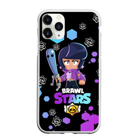 Чехол для iPhone 11 Pro матовый с принтом BRAWL STARS BIBI , Силикон |  | bib | brawl stars | colt | crow | el brown | leon | leon shark | max | moba | sally leon | shark | акула | берли | биби | бравл старс | браун | ворон | жанр | игра | кольт | леон | леон акула | макс | нита | шелли