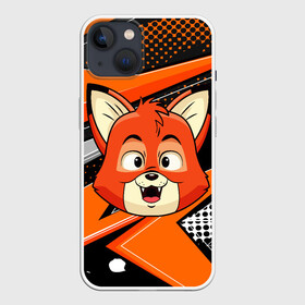 Чехол для iPhone 13 с принтом Рыжая лисичка ,  |  | fox | венок | лиса | лисенок | лисичка | полевые цветы | полынь | ромашки | цветы