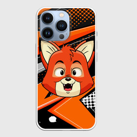 Чехол для iPhone 13 Pro с принтом Рыжая лисичка ,  |  | fox | венок | лиса | лисенок | лисичка | полевые цветы | полынь | ромашки | цветы
