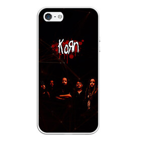 Чехол для iPhone 5/5S матовый с принтом Korn , Силикон | Область печати: задняя сторона чехла, без боковых панелей | korn | корн | музыка | рок