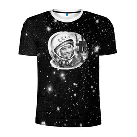 Мужская футболка 3D спортивная с принтом Юрий Гагарин № 1 в космосе , 100% полиэстер с улучшенными характеристиками | приталенный силуэт, круглая горловина, широкие плечи, сужается к линии бедра | 12 апреля | alekseevich | gagarin | yuri | автограф | алексеевич | апрель | астронавт | восток | гагарин | день | космонавт | космонавтики | космос | первый | поехали | россия | русский | советский | ссср | юрий