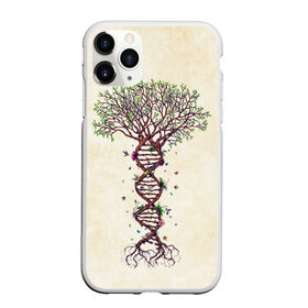 Чехол для iPhone 11 Pro Max матовый с принтом Дерево жизни , Силикон |  | бабочки | ветви | ветки | дерево | днк | жизнь | корни | крона | птички