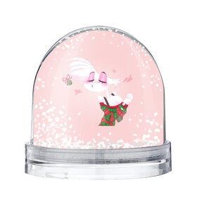 Снежный шар с принтом Энджел даст , Пластик | Изображение внутри шара печатается на глянцевой фотобумаге с двух сторон | angel dust | hazbin | hotel hazbin | new year | нг | новый год | отель хазбин | рождество | хазбин | энджел даст