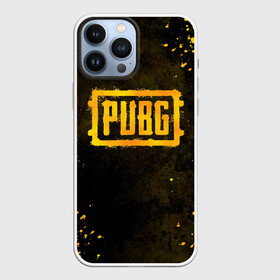 Чехол для iPhone 13 Pro Max с принтом PUBG ,  |  | battle | battlegrounds | chicken | deathmatch | dinner | playerunknowns | royale | брызги | игра | капли | кляксы | краски