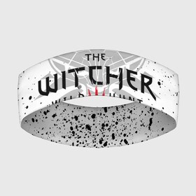 Повязка на голову 3D с принтом ВЕДЬМАК ВОЛК БРЫЗГИ КРАСОК   THE WITCHER ,  |  | geralt | the witcher | the witcher wild hunt | witcher | wolf | ведьмак | ведьмак 3 | волк | геральт | охотник