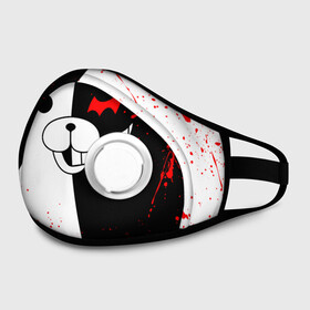 Маска из неопрена с принтом MONOKUMA | МОНОКУМА , неопрен 100% | Форма огибающая нос. Резинки для ушей с дополнительной резинкой на затылке. Клапан для выдоха для активного дыхания при занятиях спортом. Эластичный материал маски и окантовки для лучшего растяжения и прилегания маски.  | anime | bear | black  white | danganronpa | kurokuma | monodam | monokuma | monomi | monotaro | rabbit | school | shirokuma | аниме | главарь | мoноми | монокума | черно белый | школа