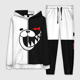 Женский костюм 3D с принтом MONOKUMA (КАПЮШОН) ,  |  | anime | bear | black  white | danganronpa | kurokuma | monodam | monokuma | monomi | monotaro | rabbit | school | shirokuma | аниме | главарь | мoноми | монокума | черно белый | школа