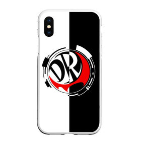 Чехол для iPhone XS Max матовый с принтом MONOKUMA DANGANRONPA , Силикон | Область печати: задняя сторона чехла, без боковых панелей | anime | bear | black  white | danganronpa | kurokuma | monodam | monokuma | monomi | monotaro | rabbit | school | shirokuma | аниме | главарь | мoноми | монокума | черно белый | школа