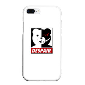 Чехол для iPhone 7Plus/8 Plus матовый с принтом Monokuma , Силикон | Область печати: задняя сторона чехла, без боковых панелей | anime | art | bear | danganronpa | japan | monokuma | аниме | арт | животное | манга | медведь | мишка | мульфильм | персонаж | плюшевый | япония