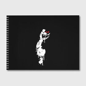 Альбом для рисования с принтом MONOKUMA , 100% бумага
 | матовая бумага, плотность 200 мг. | anime | bear | black | danganronpa | japan | monokuma | white | аниме | белое | медведь | монокума | черное | япония