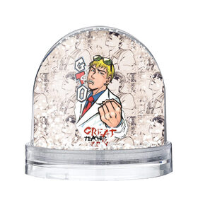 Снежный шар с принтом GTO Онидзука , Пластик | Изображение внутри шара печатается на глянцевой фотобумаге с двух сторон | gto | аниме | арт | крутой учитель | модные | онидзука | популярные | прикольные картинки