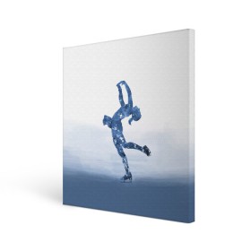 Холст квадратный с принтом Фигурное катание , 100% ПВХ |  | Тематика изображения на принте: figure skating | коньки | конькобежный спорт | фигурное катание