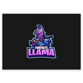 Поздравительная открытка с принтом Fortnite LLAMA , 100% бумага | плотность бумаги 280 г/м2, матовая, на обратной стороне линовка и место для марки
 | battle | fortnite | funny | kills | royale | save | season | the | twitch | world | битва | борьба | зомби | королевская | оружие | скины | стратегия | фортнайт