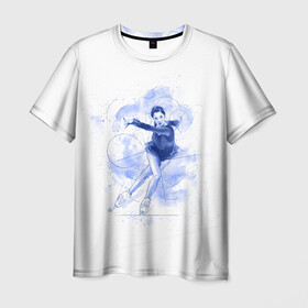 Мужская футболка 3D с принтом Фигурное катание , 100% полиэфир | прямой крой, круглый вырез горловины, длина до линии бедер | figure skating | коньки | конькобежный спорт | фигурное катание