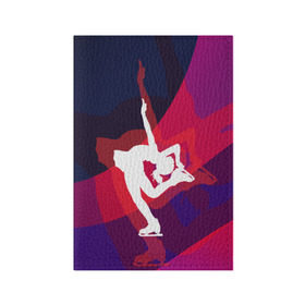 Обложка для паспорта матовая кожа с принтом Фигурное катание , натуральная матовая кожа | размер 19,3 х 13,7 см; прозрачные пластиковые крепления | figure skating | коньки | конькобежный спорт | фигурное катание