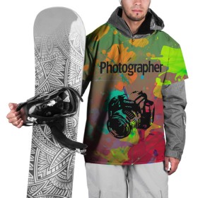 Накидка на куртку 3D с принтом Фотограф , 100% полиэстер |  | Тематика изображения на принте: искусство | фото | фотоаппарат | фотограф | фотография | хобби