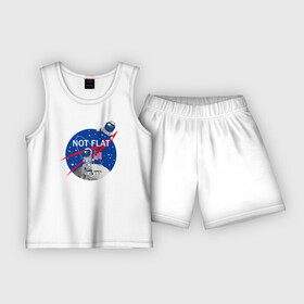 Детская пижама с шортами хлопок с принтом Not flat ,  |  | nasa | science | астронавт | астрономия | венера | земля | космонавт | космос | наука | научный | планеты | юпитер