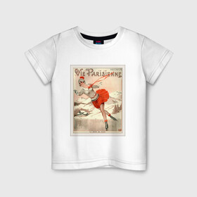 Детская футболка хлопок с принтом Фигурное катание , 100% хлопок | круглый вырез горловины, полуприлегающий силуэт, длина до линии бедер | figure skating | коньки | конькобежный спорт | фигурное катание