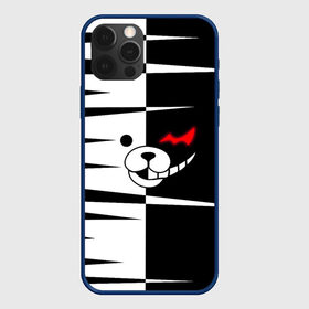 Чехол для iPhone 12 Pro с принтом MONOKUMA зубья , силикон | область печати: задняя сторона чехла, без боковых панелей | Тематика изображения на принте: danganronpa | monokuma | trigger happy havoc | аниме | игрушка | манга | медведь | монокума | монохром | мягкая игрушка робот | робот