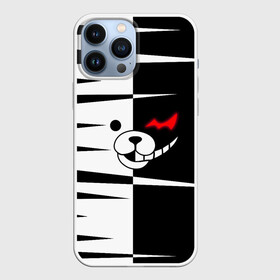 Чехол для iPhone 13 Pro Max с принтом MONOKUMA зубья ,  |  | danganronpa | monokuma | trigger happy havoc | аниме | игрушка | манга | медведь | монокума | монохром | мягкая игрушка робот | робот