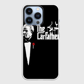 Чехол для iPhone 13 Pro с принтом The Carfather Top Gear ,  |  | Тематика изображения на принте: godfather | grand tour | jeremy clarkson | the carfather | top gear | авто | ведущий | гран тур | джереми кларксон | крёстный отец | топ гир