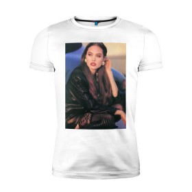Мужская футболка премиум с принтом Анджелина Джоли , 92% хлопок, 8% лайкра | приталенный силуэт, круглый вырез ворота, длина до линии бедра, короткий рукав | Тематика изображения на принте: актриса | анджелина | голливуд | джоли | знаменитости | миссис смит