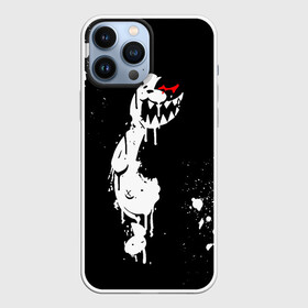 Чехол для iPhone 13 Pro Max с принтом Монокума белые брызги ,  |  | danganronpa | eye | monokuma | paint | аватар | антагонист | брызги | глаз | игрушка | краска | медведь | монокума | мягкая | панда | потёки | робот