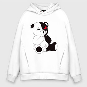 Мужское худи Oversize хлопок с принтом Monokuma , френч-терри — 70% хлопок, 30% полиэстер. Мягкий теплый начес внутри —100% хлопок | боковые карманы, эластичные манжеты и нижняя кромка, капюшон на магнитной кнопке | Тематика изображения на принте: danganronpa | eye | monokuma | аватар | антагонист | глаз | игрушка | медведь | монокума | мягкая | панда | робот