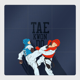 Магнитный плакат 3Х3 с принтом Taekwondo , Полимерный материал с магнитным слоем | 9 деталей размером 9*9 см | Тематика изображения на принте: taekwondo | восточные единоборства | единоборства | теквондо | тхэквондо | тэквондо