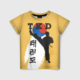 Детская футболка 3D с принтом TKD , 100% гипоаллергенный полиэфир | прямой крой, круглый вырез горловины, длина до линии бедер, чуть спущенное плечо, ткань немного тянется | taekwondo | восточные единоборства | единоборства | теквондо | тхэквондо | тэквондо
