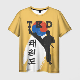 Мужская футболка 3D с принтом TKD , 100% полиэфир | прямой крой, круглый вырез горловины, длина до линии бедер | taekwondo | восточные единоборства | единоборства | теквондо | тхэквондо | тэквондо