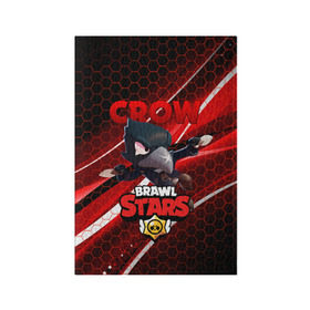 Обложка для паспорта матовая кожа с принтом BRAWL STARS CROW , натуральная матовая кожа | размер 19,3 х 13,7 см; прозрачные пластиковые крепления | Тематика изображения на принте: bibi | brawl stars | crow | el brown | leon | leon shark | max | sally leon | shark | stars | акула | биби | ворон | леон