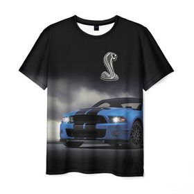 Мужская футболка 3D с принтом Shelby , 100% полиэфир | прямой крой, круглый вырез горловины, длина до линии бедер | car | cobra | motorsport | mustang | power | race | snake | usa | автомобиль | автоспорт | гонка | змея | кобра | мощь | мустанг | сша